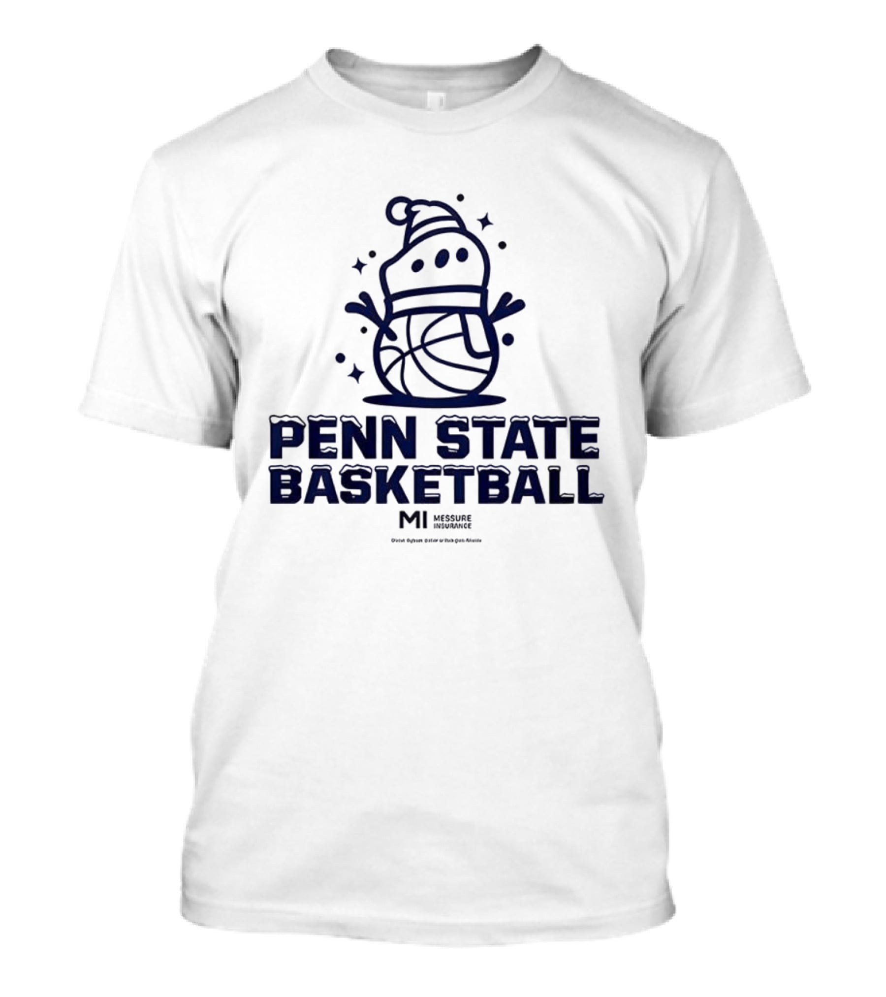 Penn State Basketball Snowman Hoops Winter Event 2026 T-Shirt