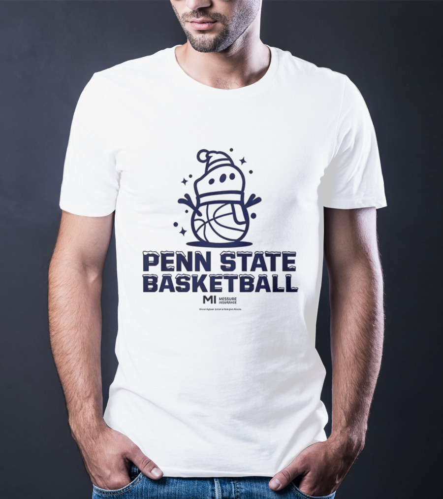 Penn State Basketball Snowman Hoops Winter Event 2026 T-Shirt