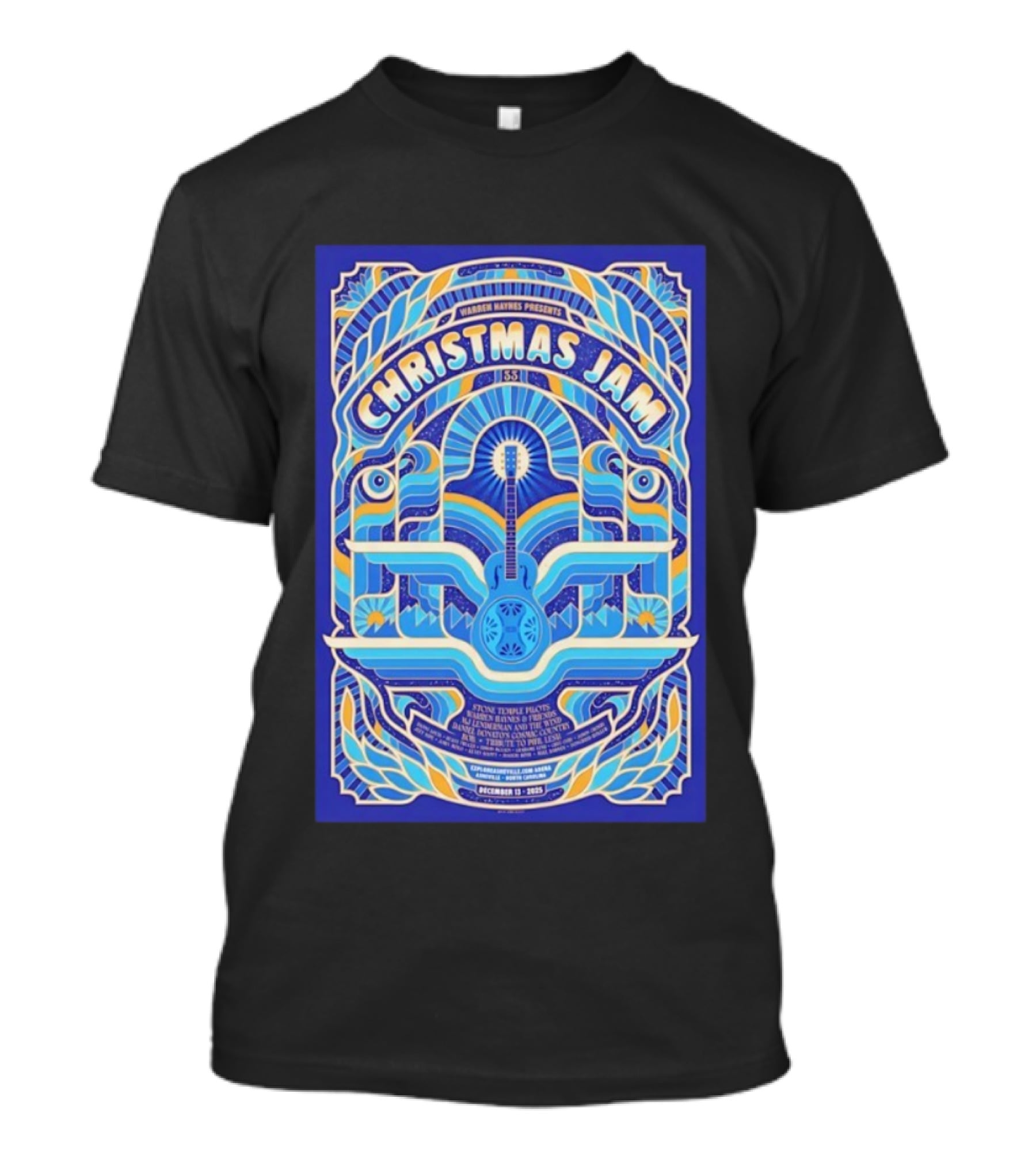 Warren Haynes Presents Christmas Jam 2025 Asheville NC Stone Temple Pilots December 13 Exploreasheville Arena T-Shirt