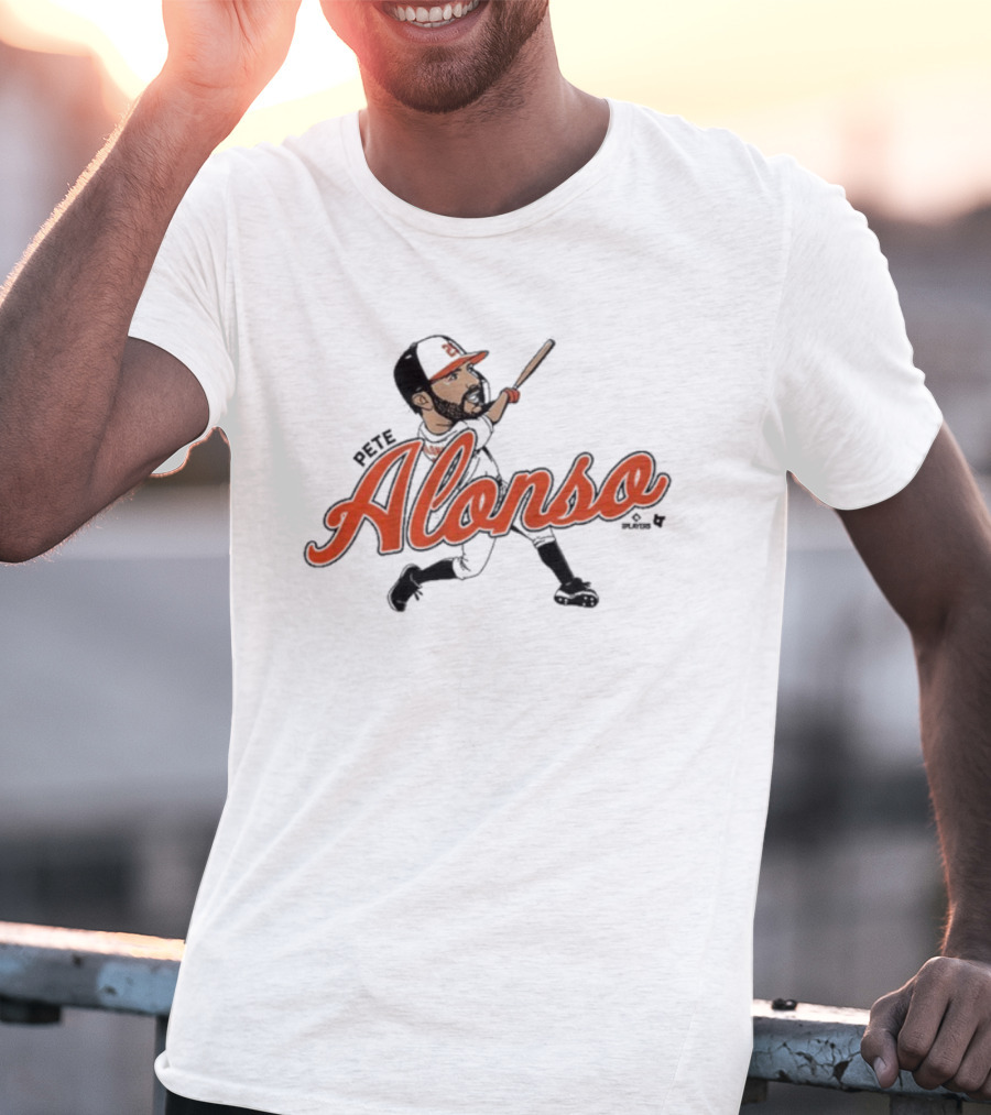 Pete Alonso Baltimore Orioles Caricature Player Illustration T-Shirt