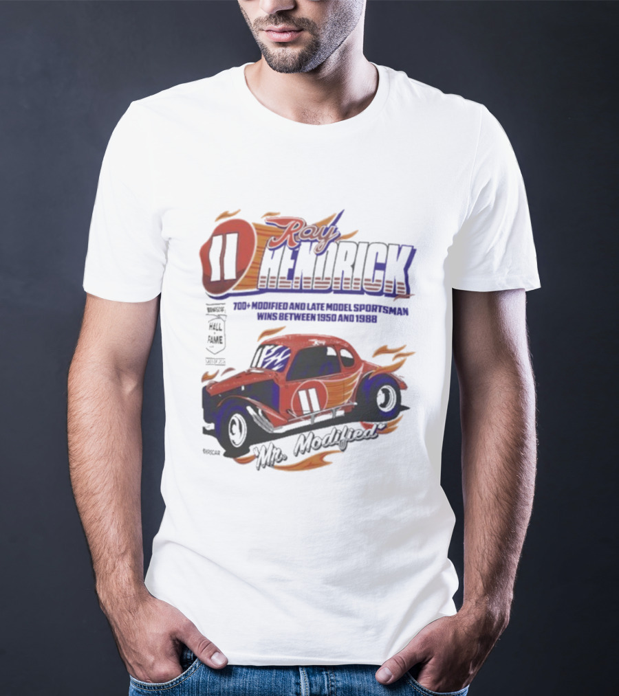 Ray Hendrick 11 Checkered Flag Sports Hall Of Fame Inductee Mr Modified Racing Car T-Shirt
