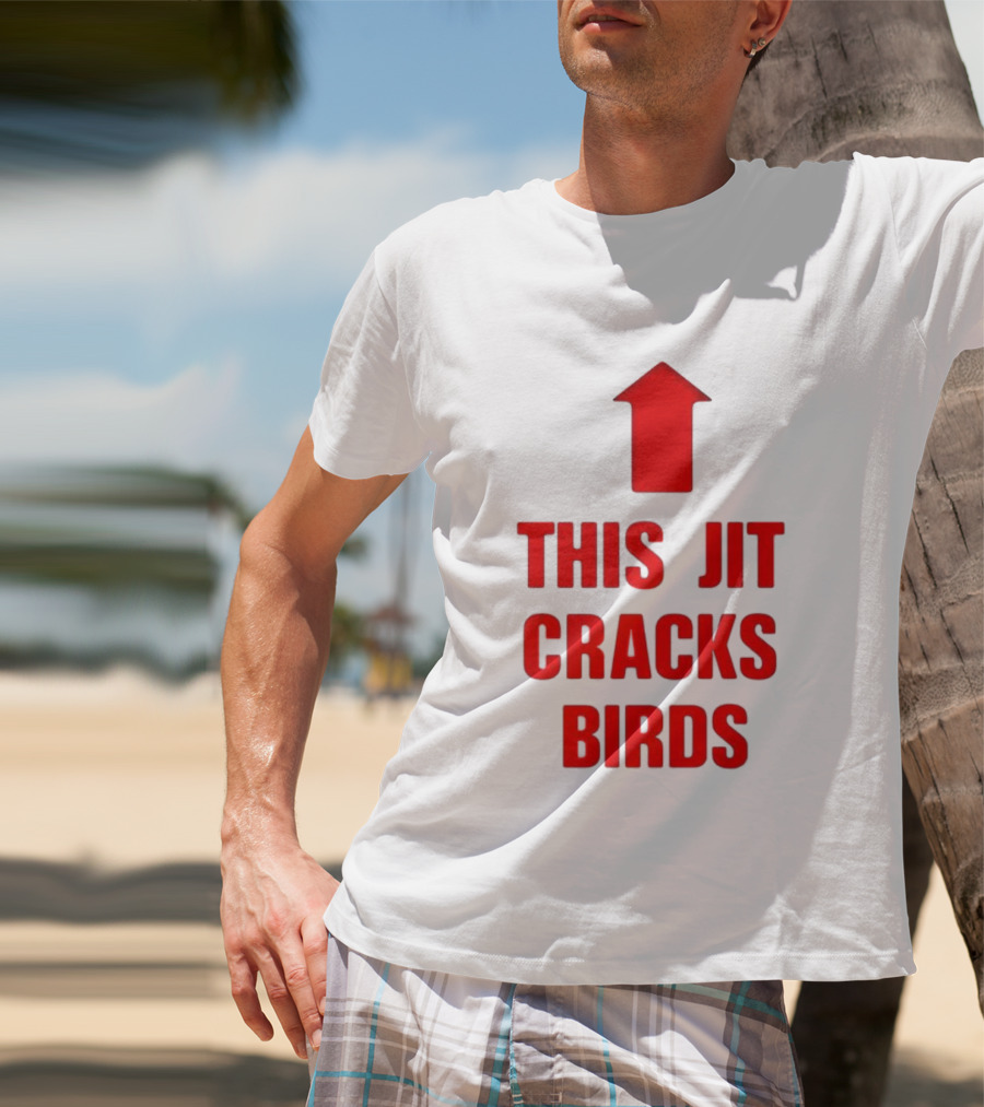 This Jit Cracks Birds Red Arrow Up T-Shirt