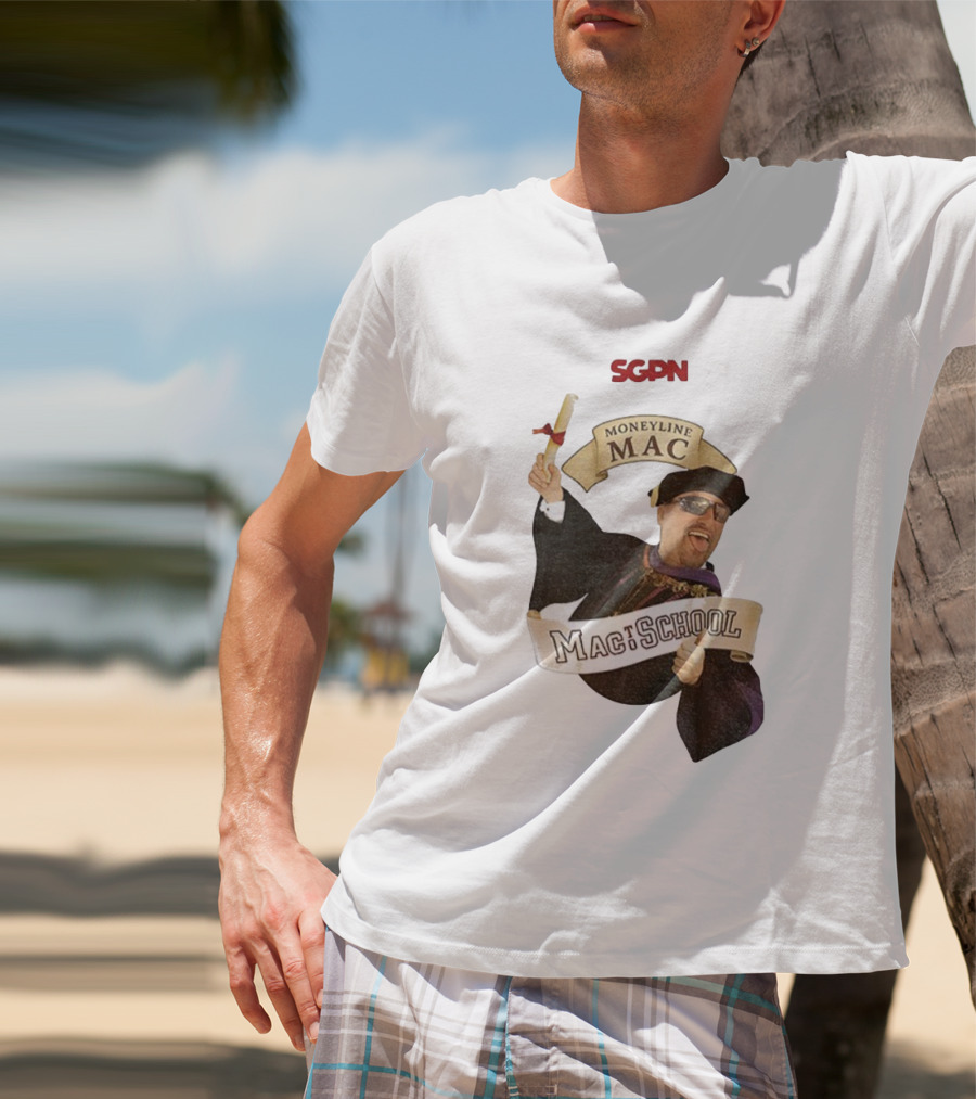 SGPN Moneyline Mac To School Rodney Dangerfield Theme T-Shirt