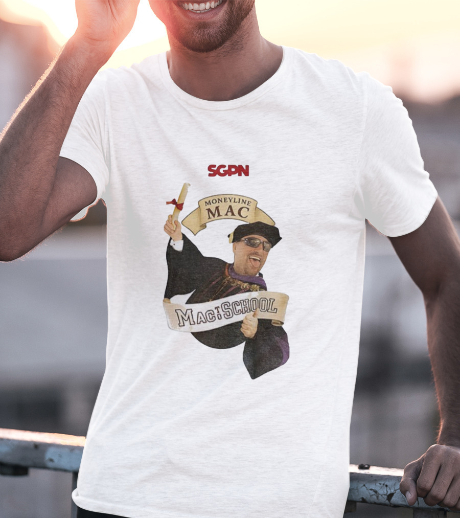 SGPN Moneyline Mac To School Rodney Dangerfield Theme T-Shirt
