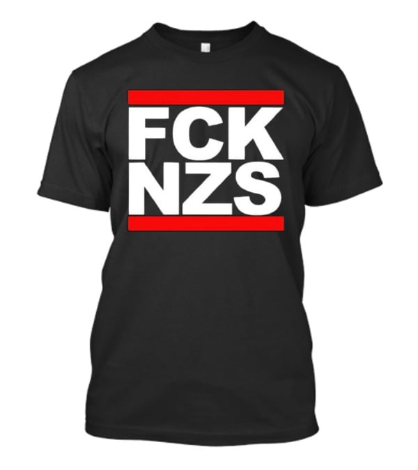 FCK NZS Bold Text Red Borders T-Shirt