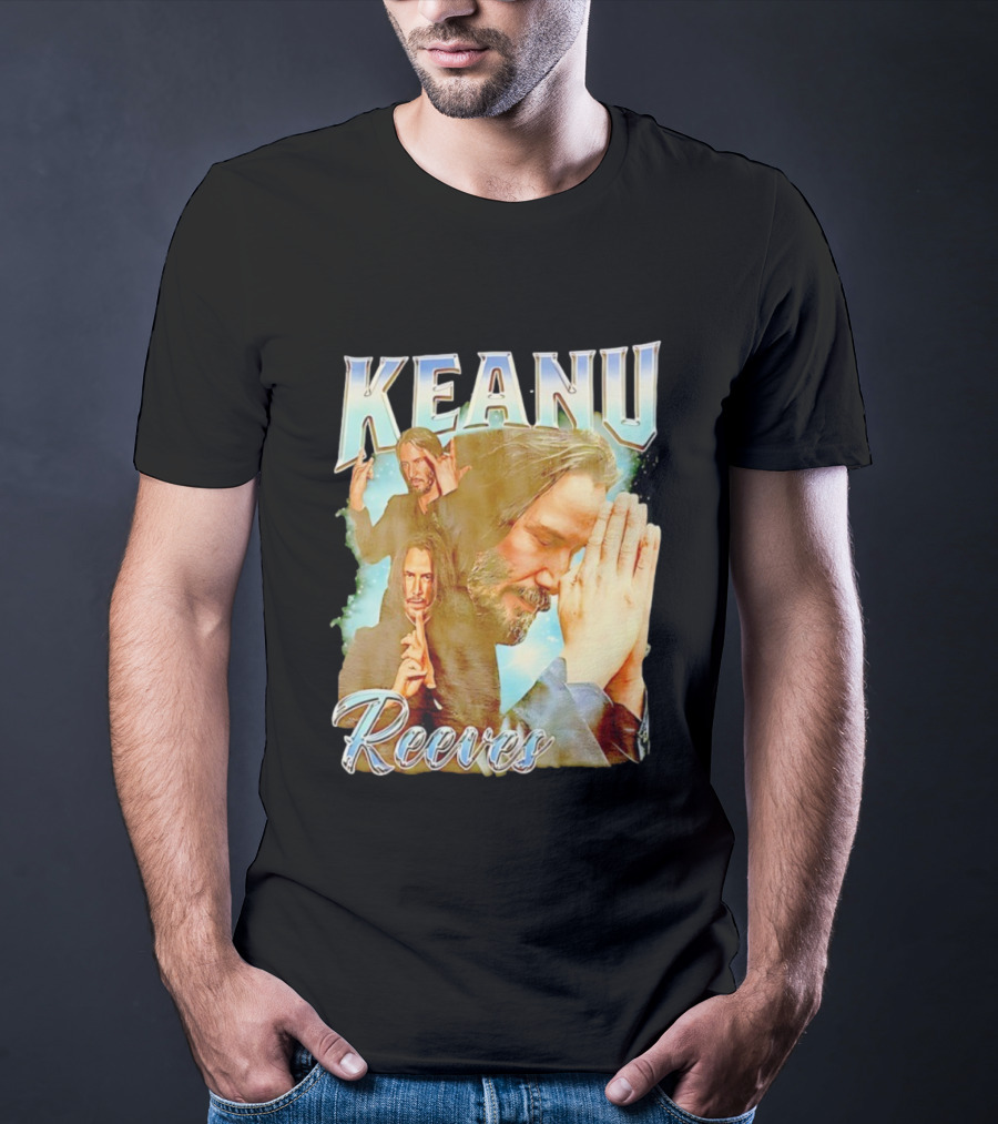 Keanu Reeves Meditative Poses Collage T-Shirt