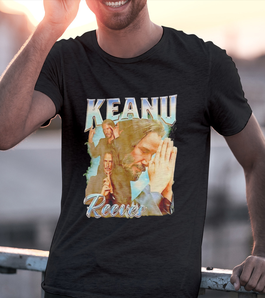 Keanu Reeves Meditative Poses Collage T-Shirt
