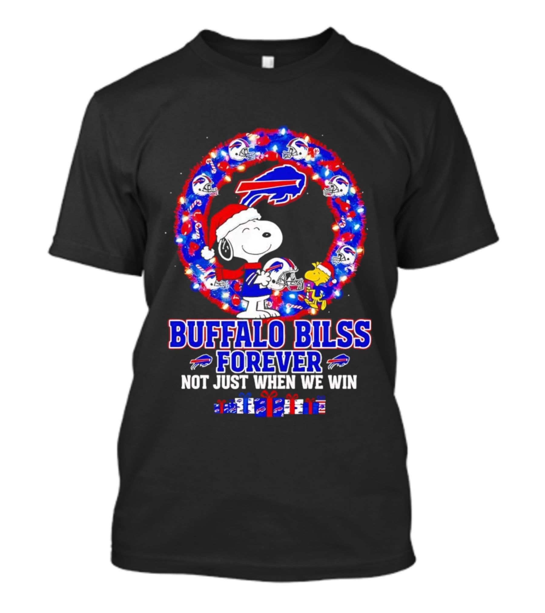 Buffalo Bills Snoopy Christmas Forever Not Just When We Win T-Shirt
