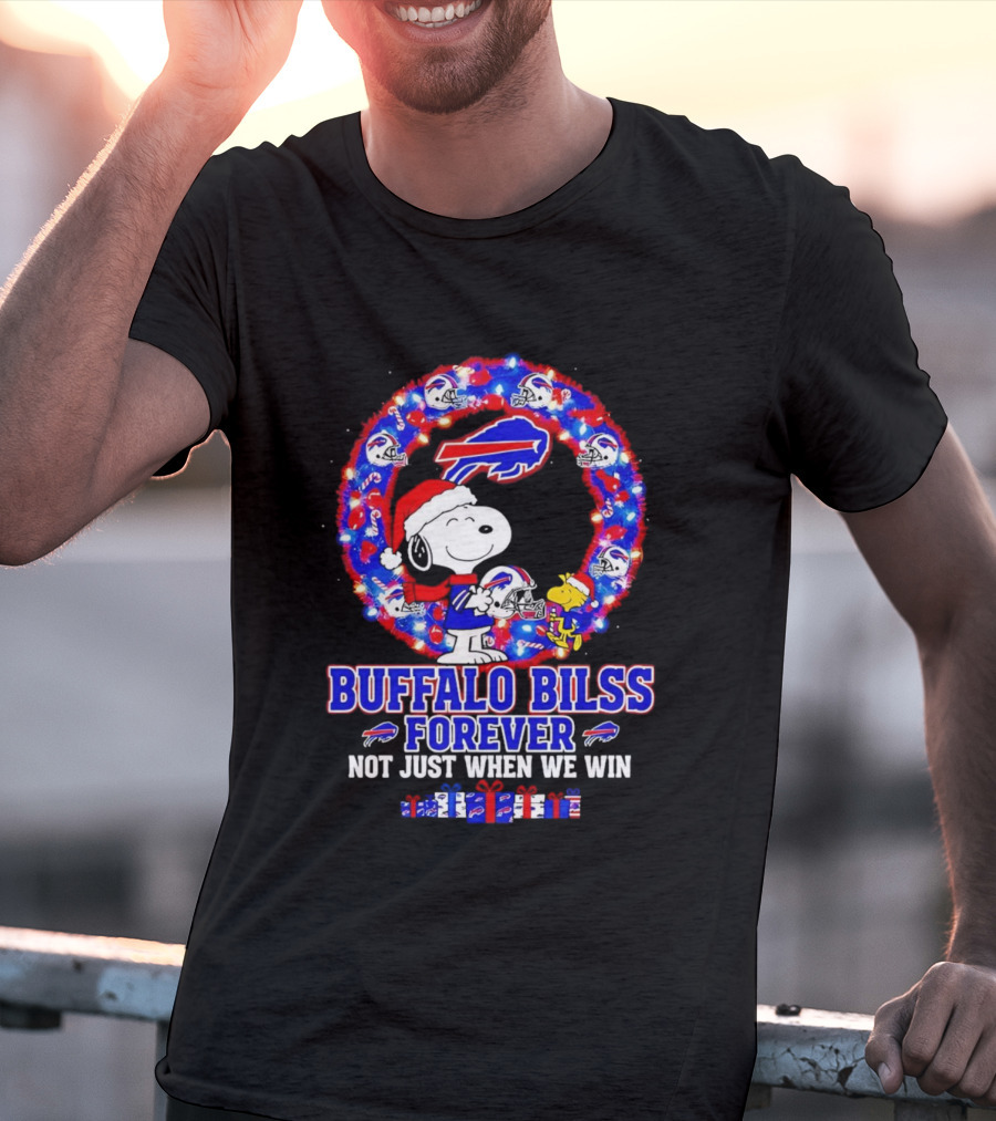 Buffalo Bills Snoopy Christmas Forever Not Just When We Win T-Shirt