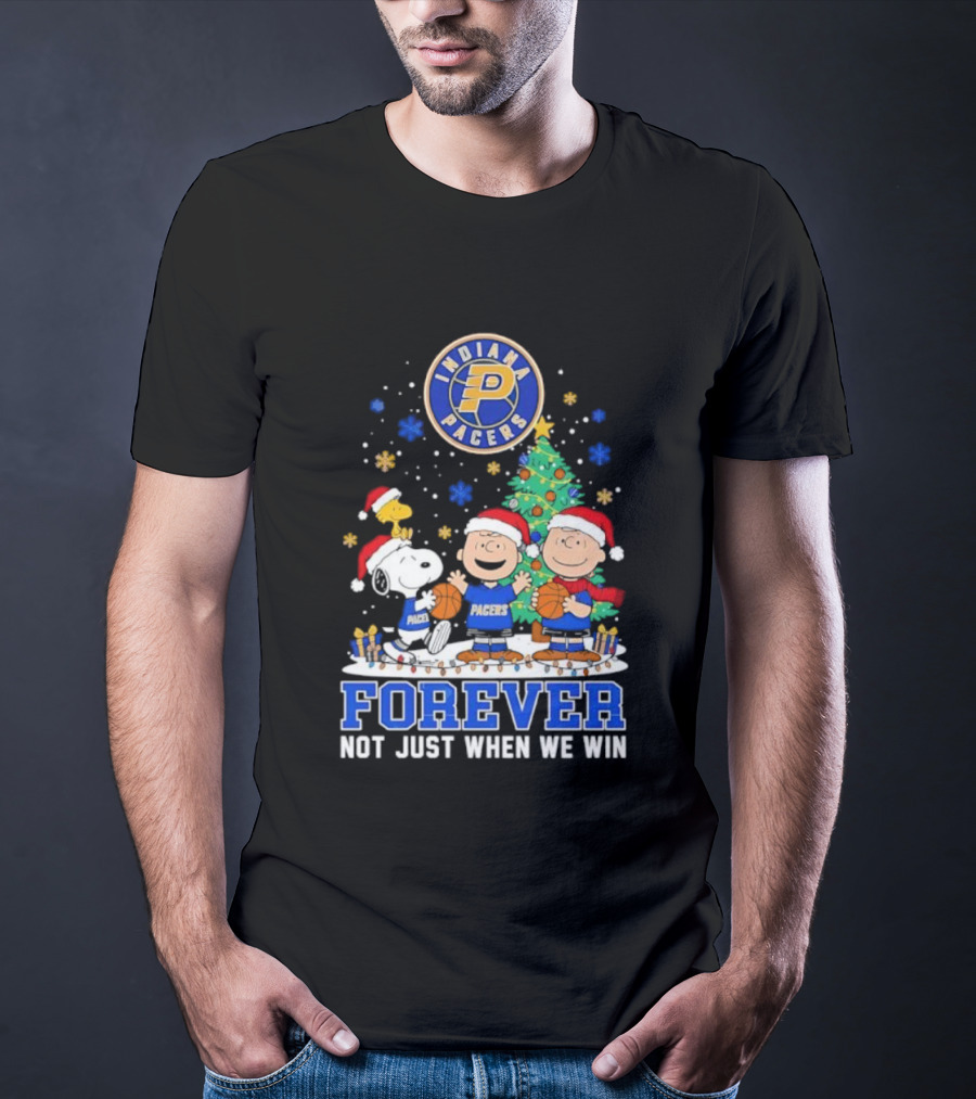 Indiana Pacers Christmas Peanuts Snoopy Forever Not Just When We Win T-Shirt