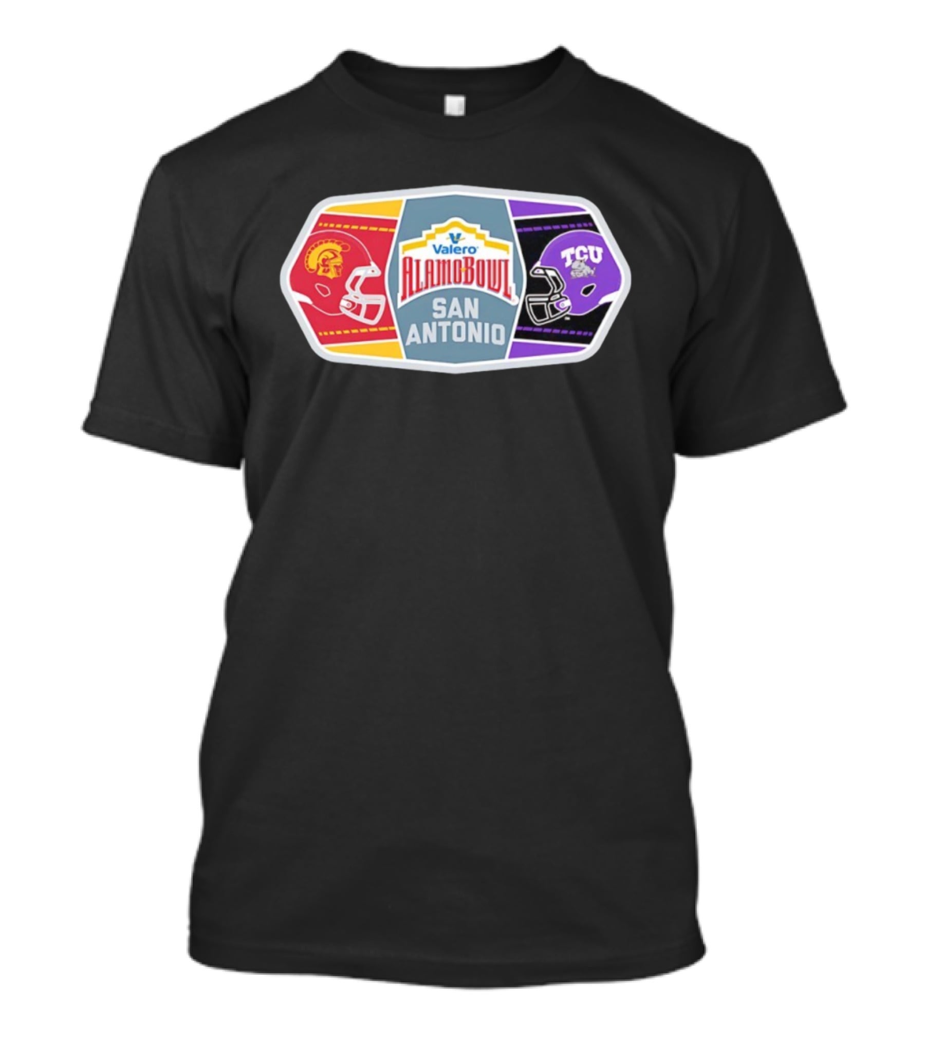 USC Trojans Vs TCU Horned Frogs Valero Alamo Bowl San Antonio 2025 T-Shirt