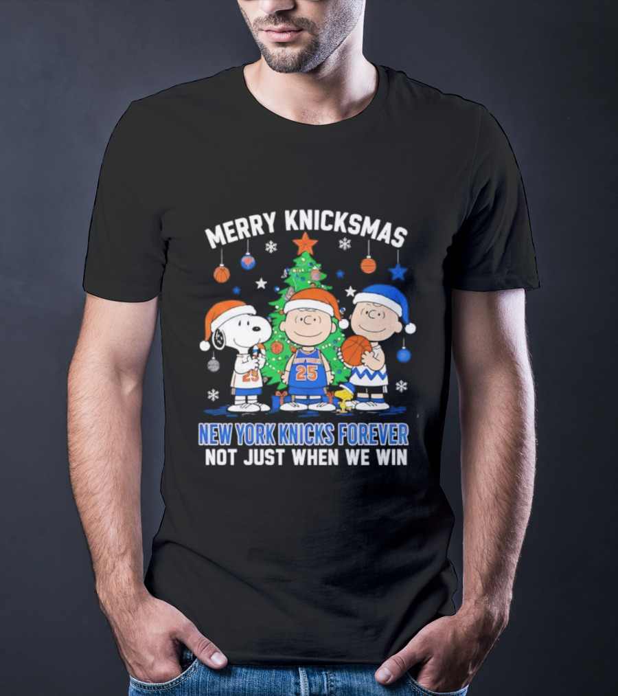 Merry Knicksmas Snoopy New York Knicks Forever Not Just When We Win T-Shirt