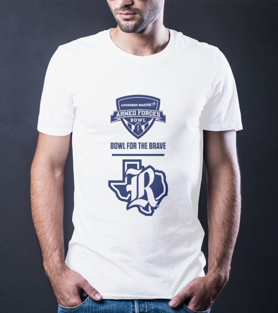 Rice Owls Bowl For The Brave Armed Forces Bowl Texas Icon T-Shirt