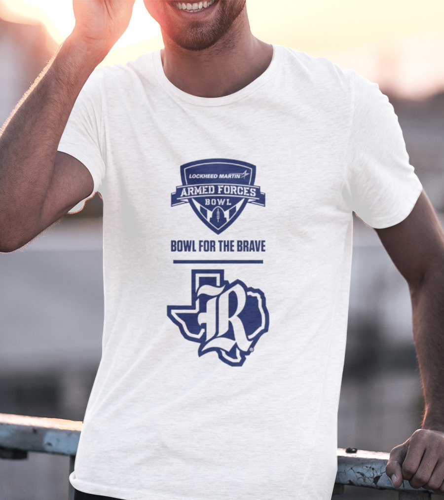 Rice Owls Bowl For The Brave Armed Forces Bowl Texas Icon T-Shirt