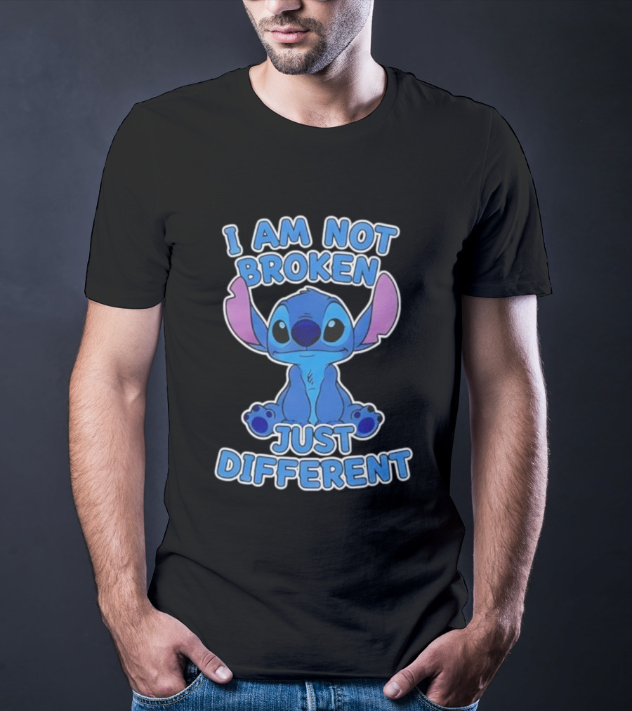 I Am Not Broken Just Different Stitch T-Shirt