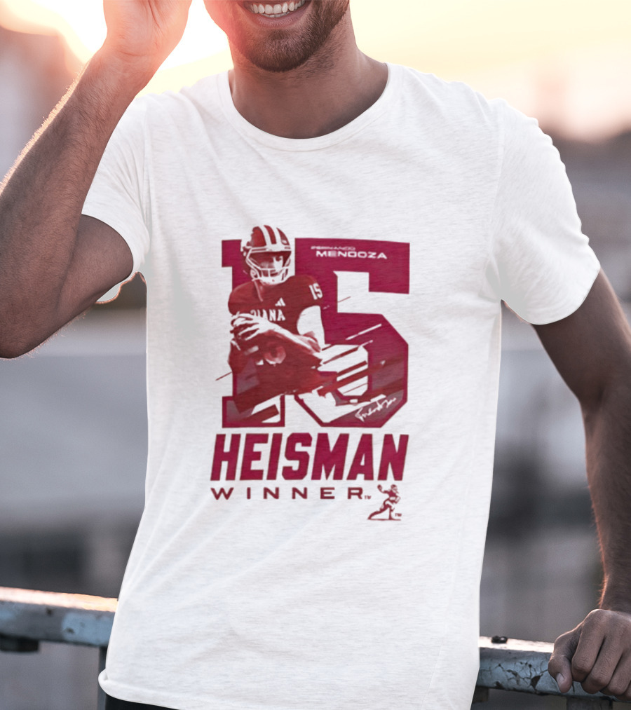Indiana Hoosiers Football Heisman Winner 15 Fernando Mendoza T-Shirt