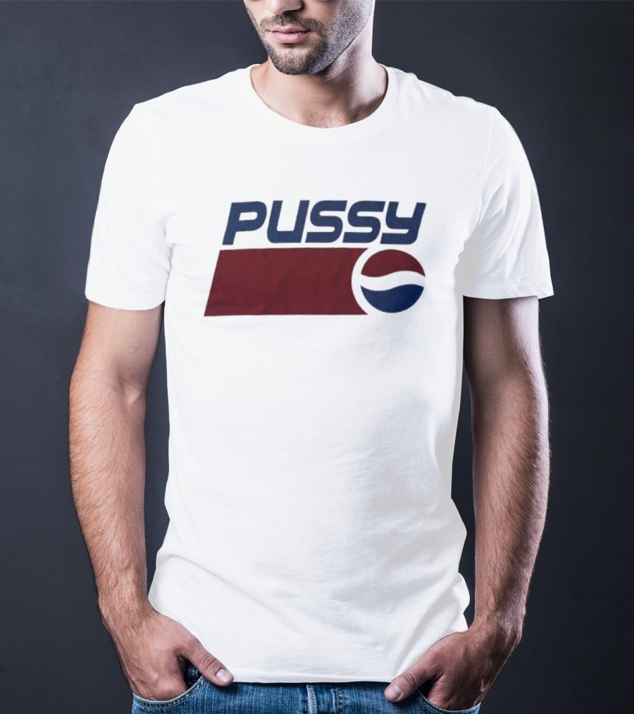 Pussy Pepsi Co Vintage Logo Parody T-Shirt