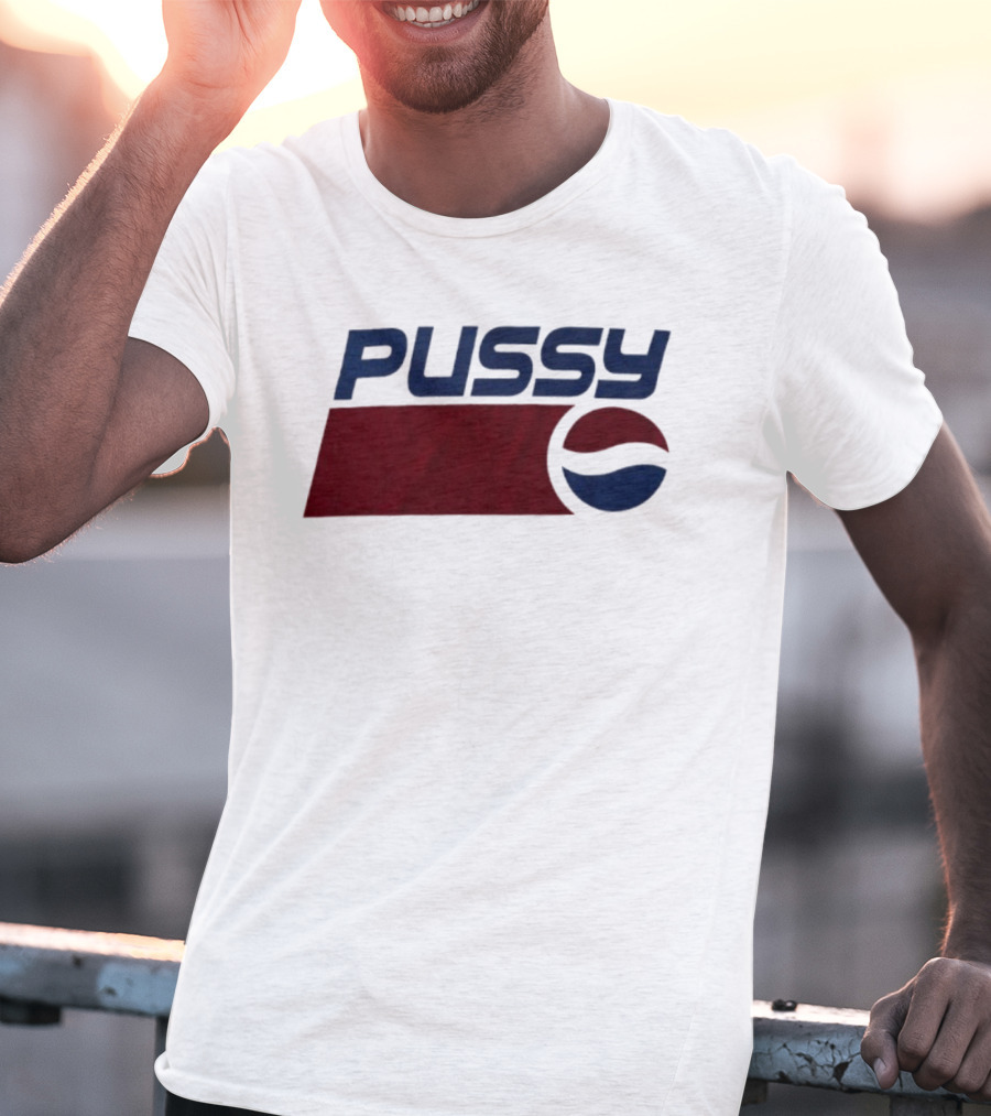 Pussy Pepsi Co Vintage Logo Parody T-Shirt
