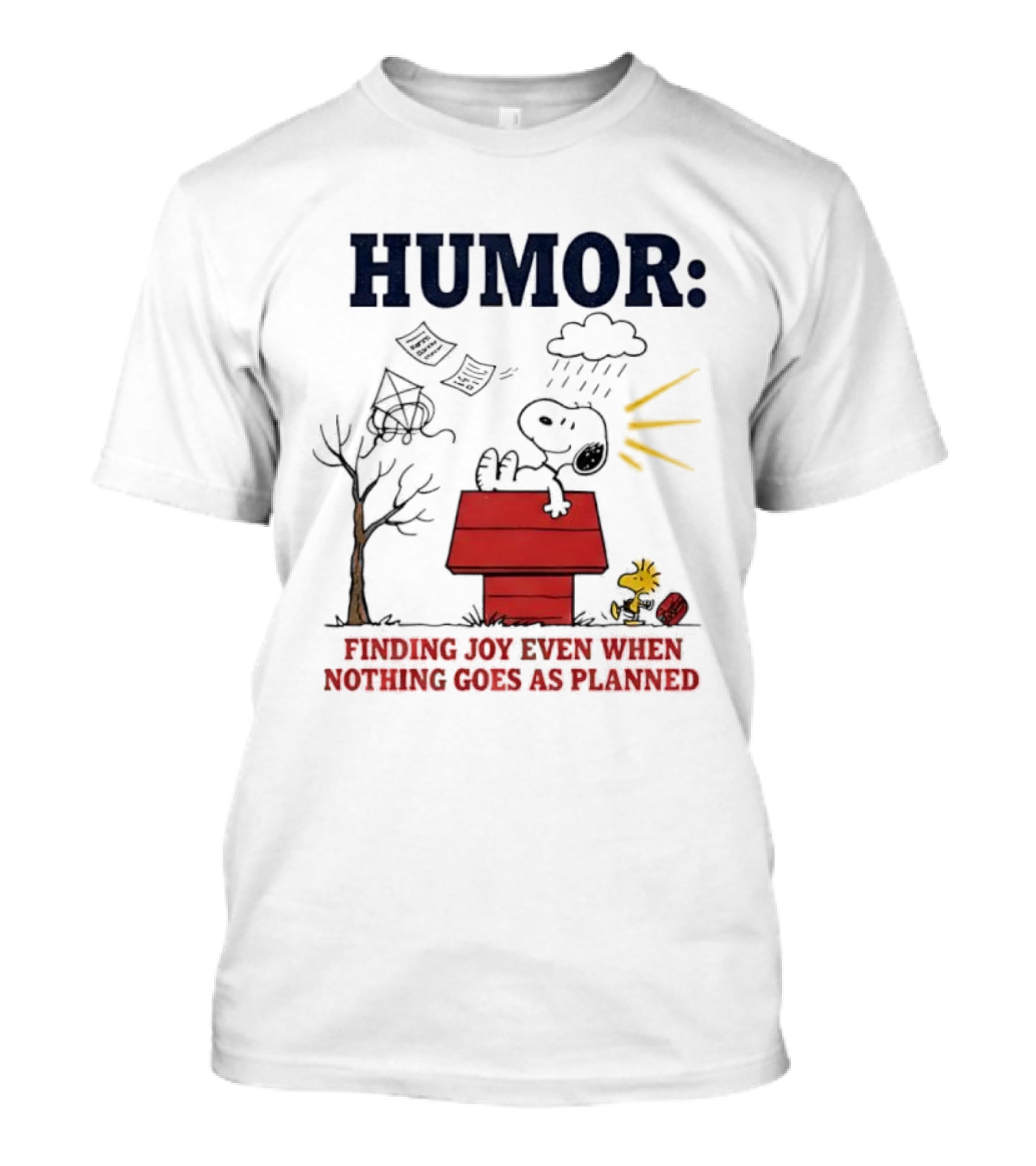 Humor Snoopy And Woodstock Finding Joy Even When Nothing Goes As Planned T-Shirt