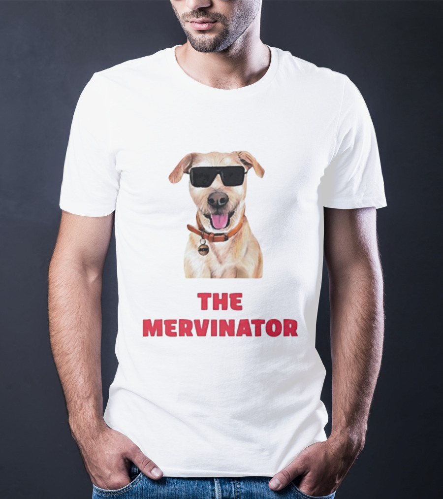 The Mervinator Dog Sunglasses Cool Canine T-Shirt