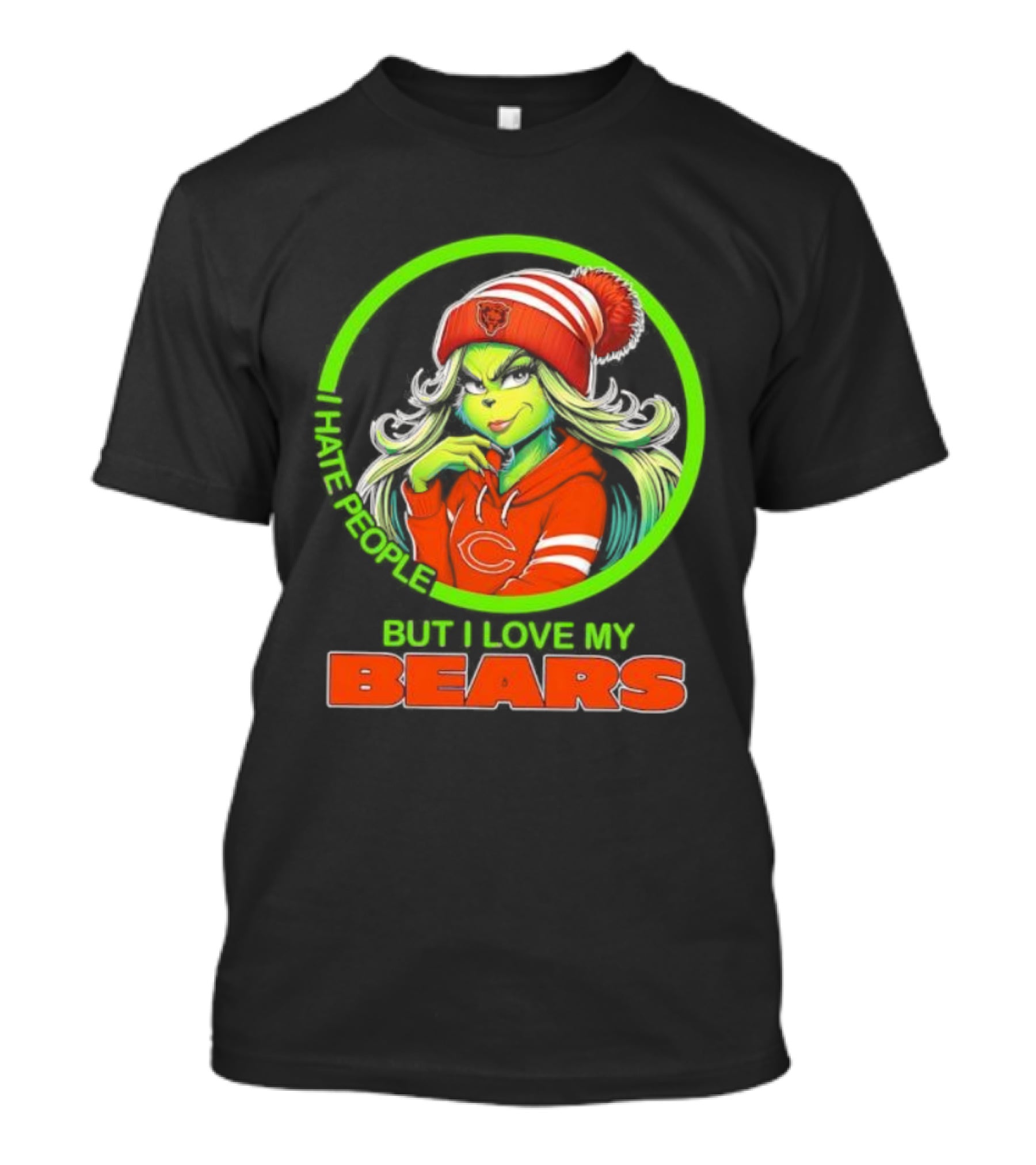 Grinch Girl I Hate People But I Love My Bears T-Shirt
