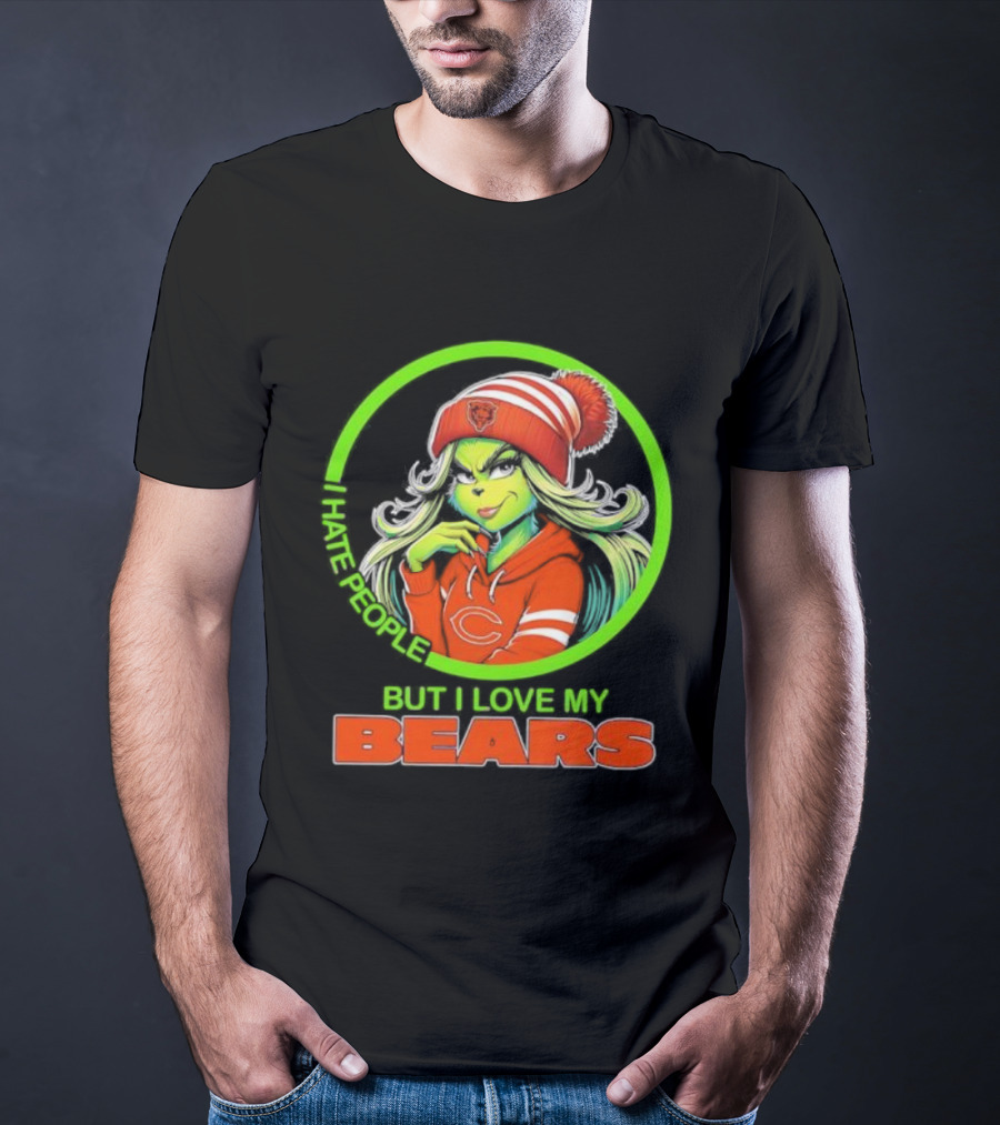 Grinch Girl I Hate People But I Love My Bears T-Shirt