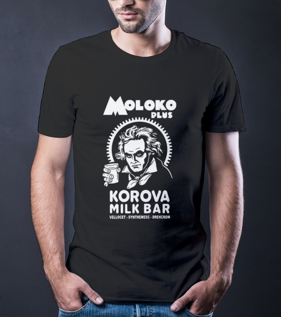 Moloko Plus Korova Milk Bar Alex A Work Orange Retro Vintage Beethoven Iconic Design T-Shirt