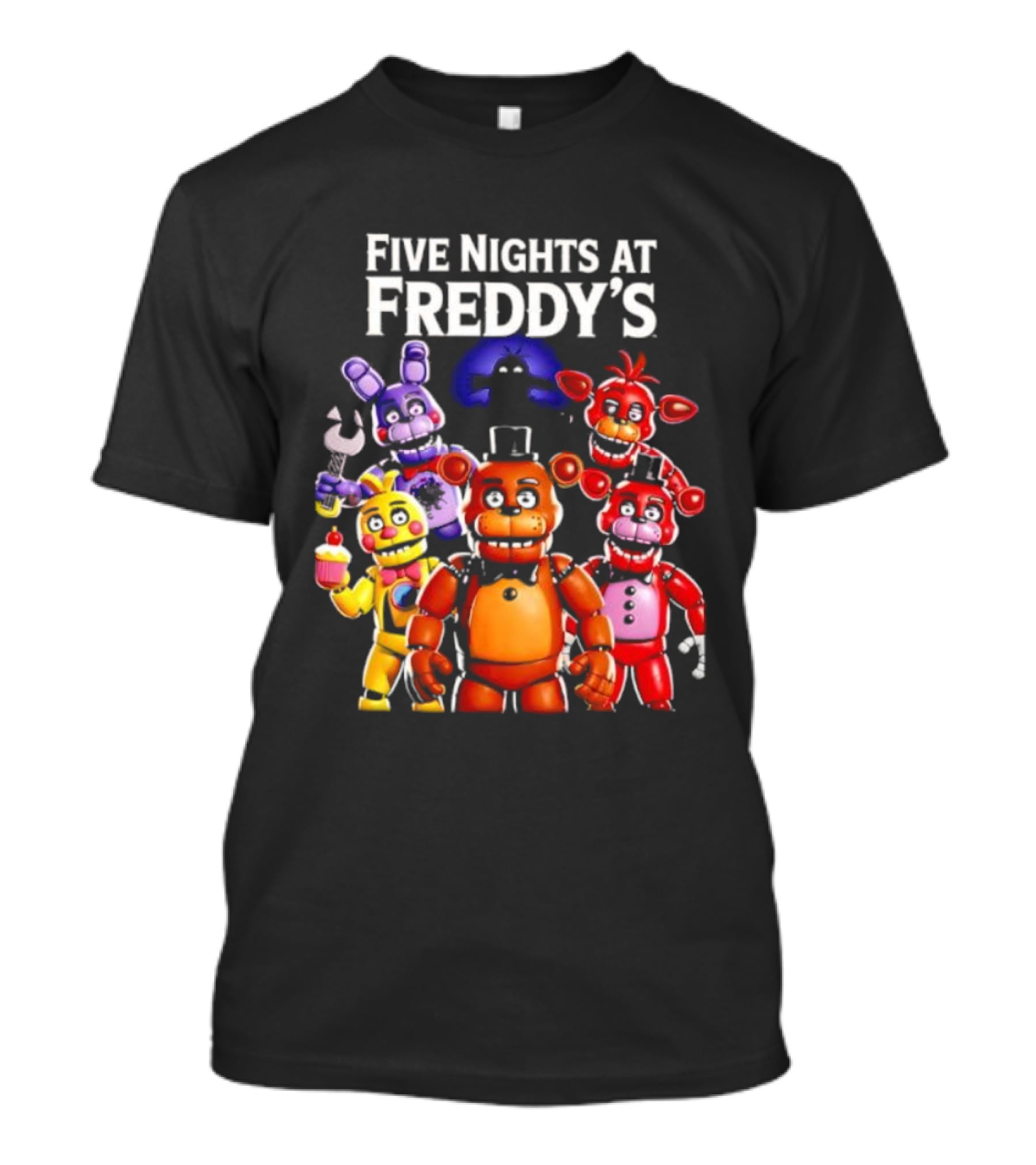 Five Nights At Freddy's Characters Collage Freddy Bonnie Chica Foxy T-Shirt