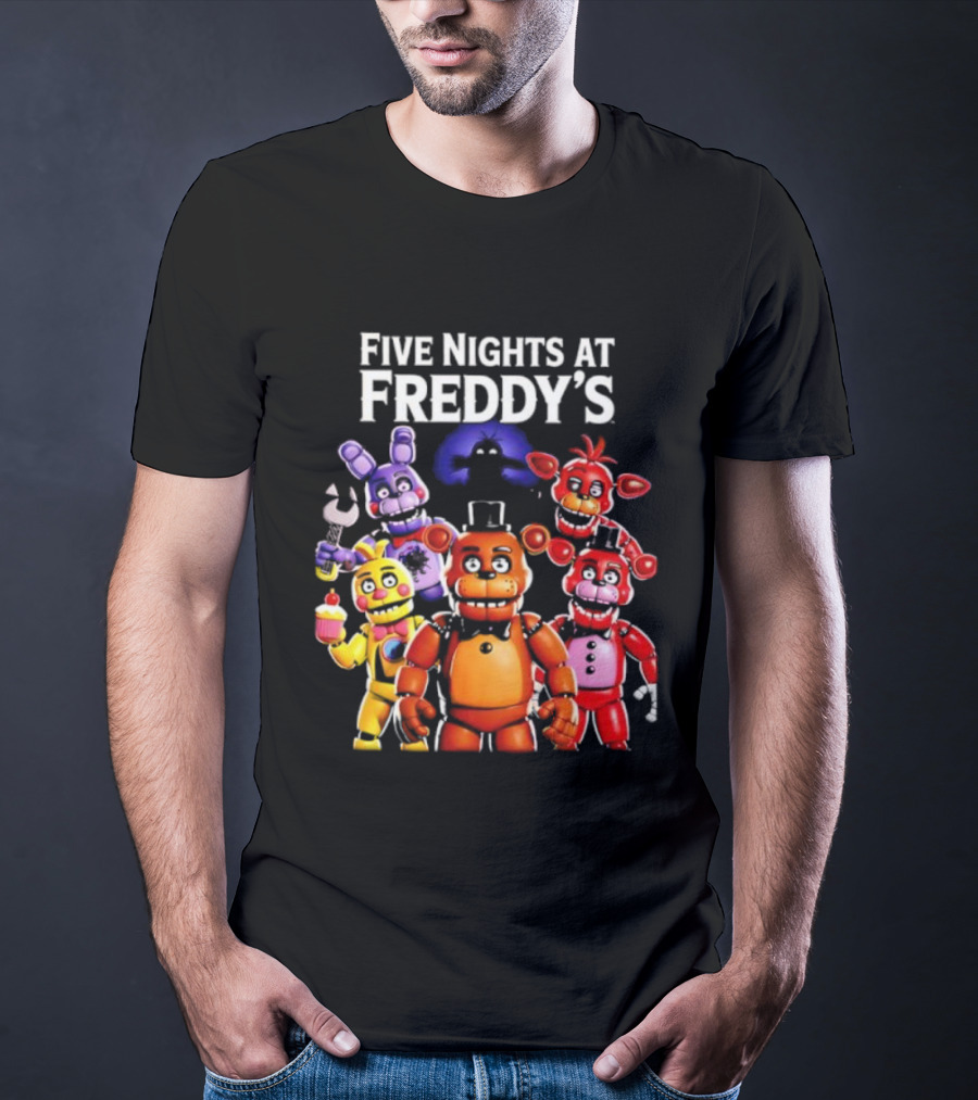 Five Nights At Freddy's Characters Collage Freddy Bonnie Chica Foxy T-Shirt