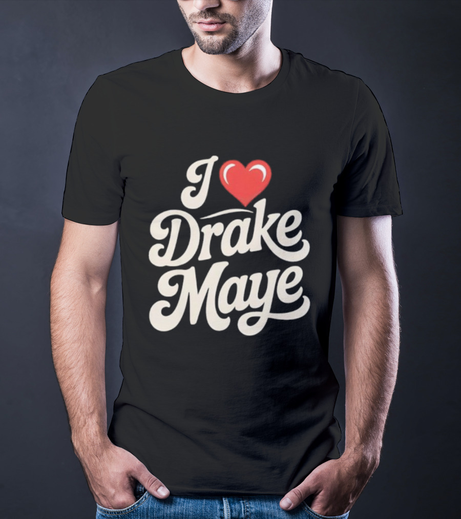 I Love Drake Maye Football Fan Hearts T-Shirt