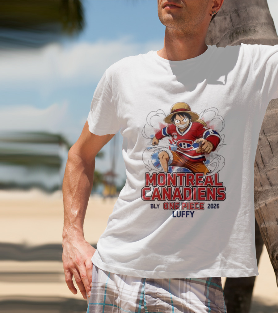 Montreal Canadiens One Piece 2026 Luffy T-Shirt