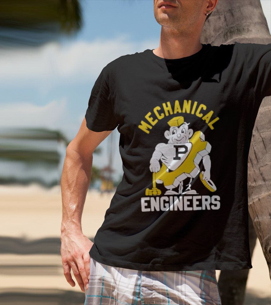 Purdue Mechanical Engineers Mascot With Wrench And Gear T-Shirt