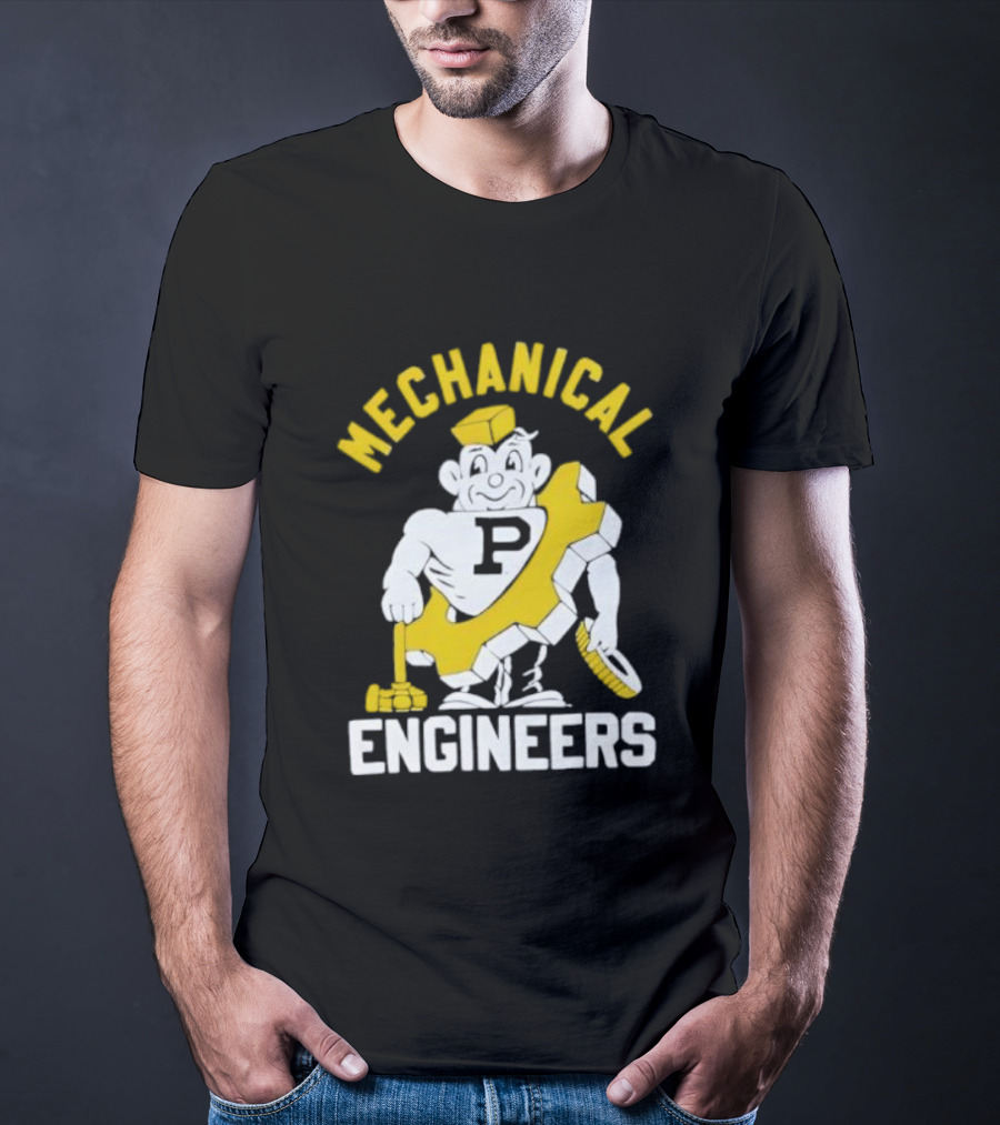 Purdue Mechanical Engineers Mascot With Wrench And Gear T-Shirt
