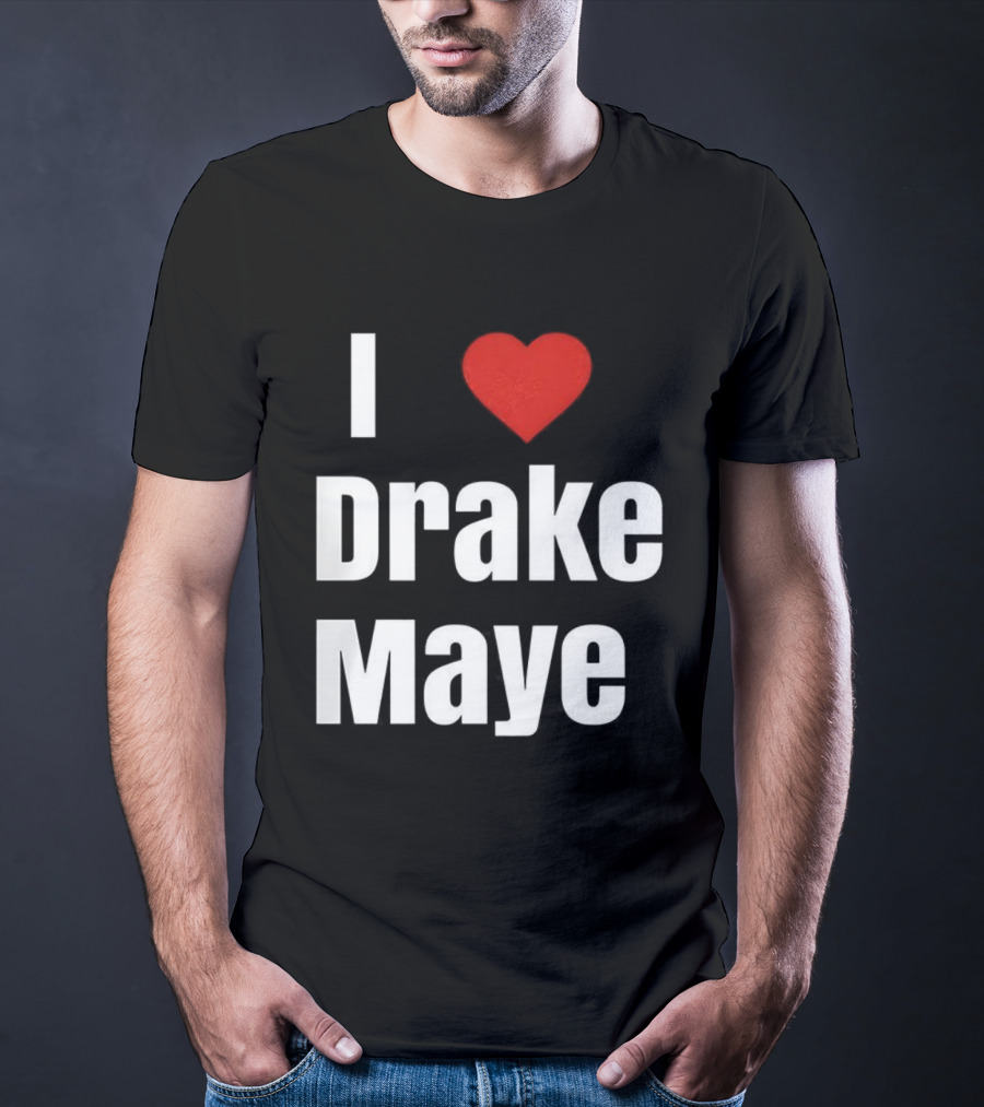 I Love Drake Maye Heart Football Lover New England Patriots T-Shirt