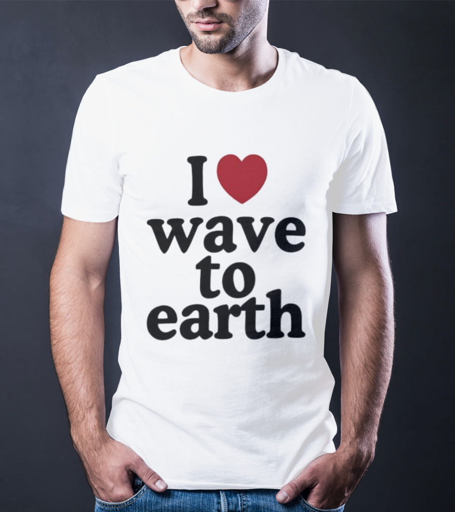 I Love Wave To Earth Wave To Earth Red Heart T-Shirt