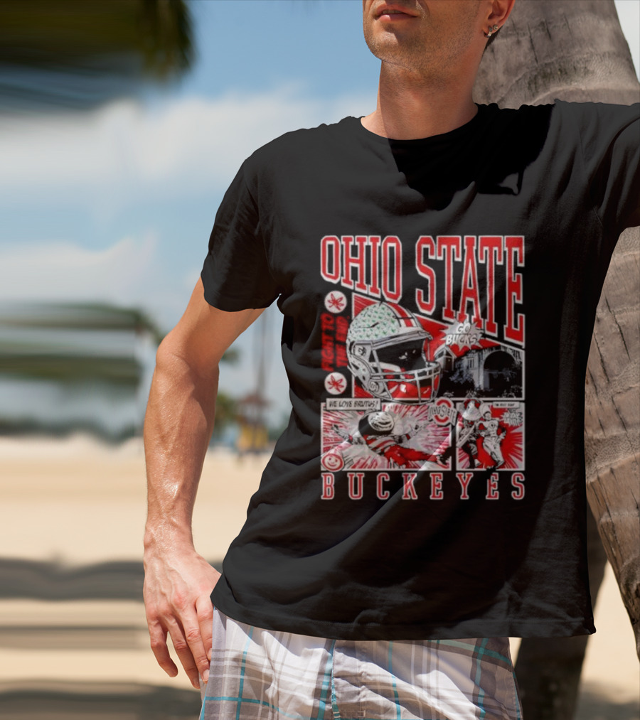 Ohio State Buckeyes Football Helmet Brutus Game Day Spirit T-Shirt
