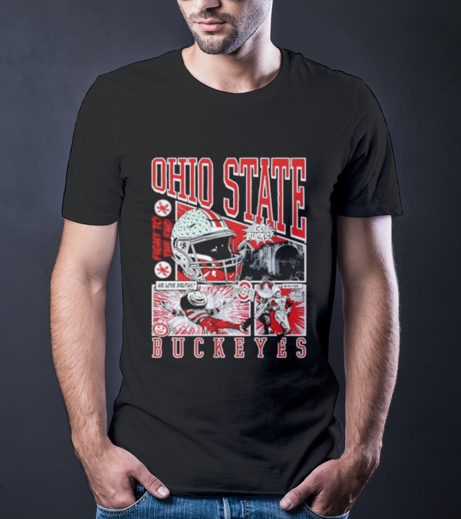 Ohio State Buckeyes Football Helmet Brutus Game Day Spirit T-Shirt