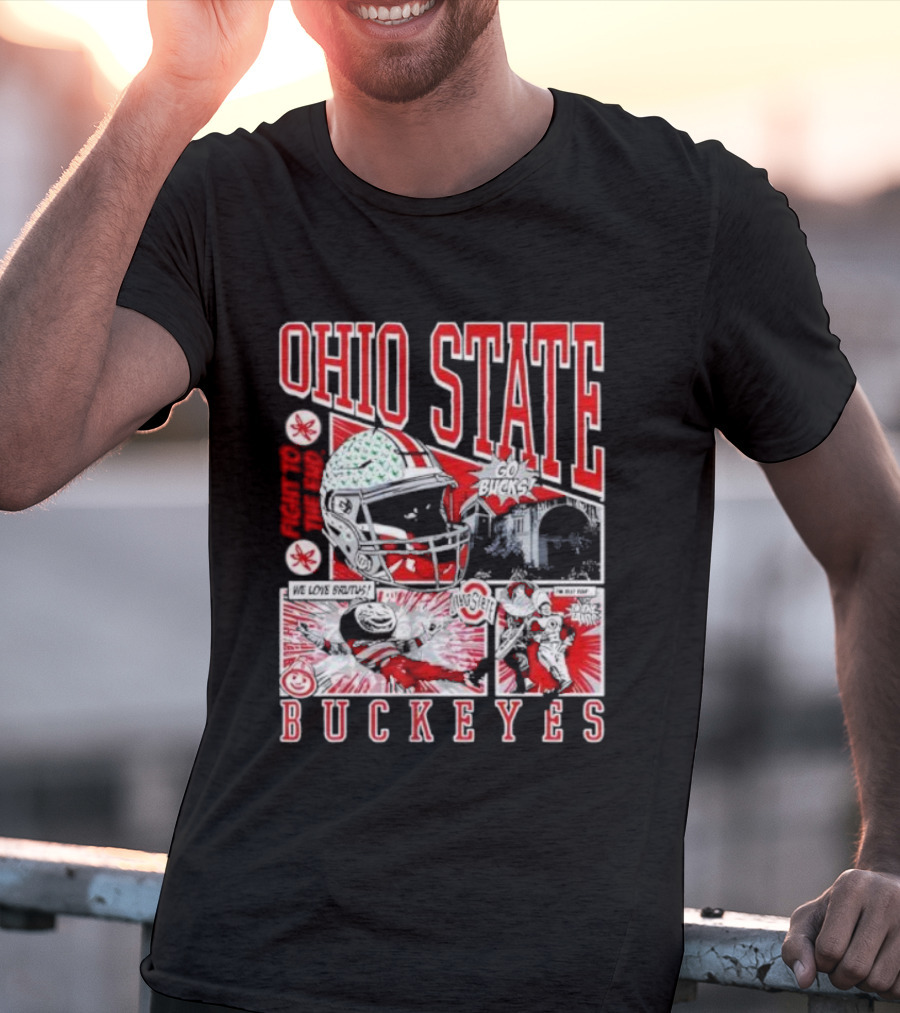 Ohio State Buckeyes Football Helmet Brutus Game Day Spirit T-Shirt