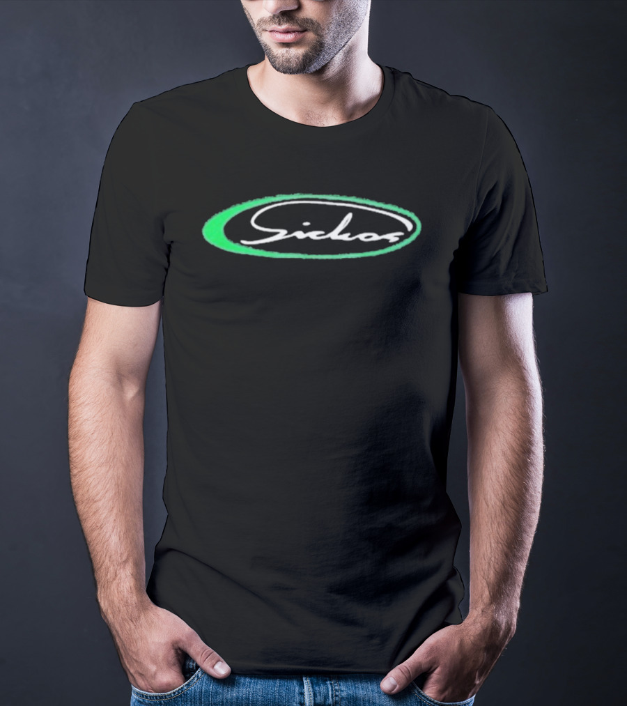 Sickos Viper Green Oval Text Style T-Shirt