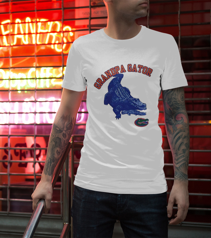 Grandpa Gator Florida Gators Football Fan Gear T-Shirt