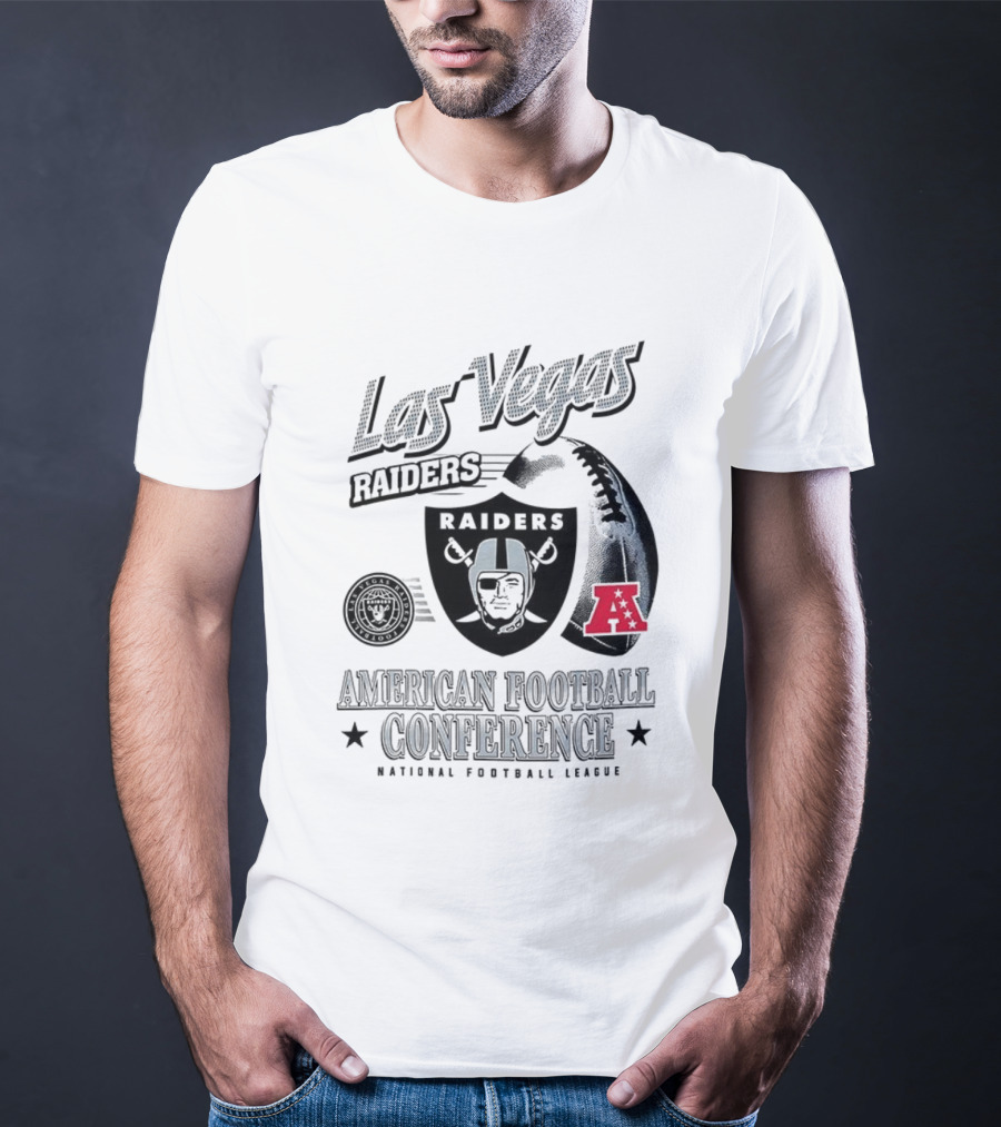 Las Vegas Raiders NFL American Football Conference Retro Ball T-Shirt