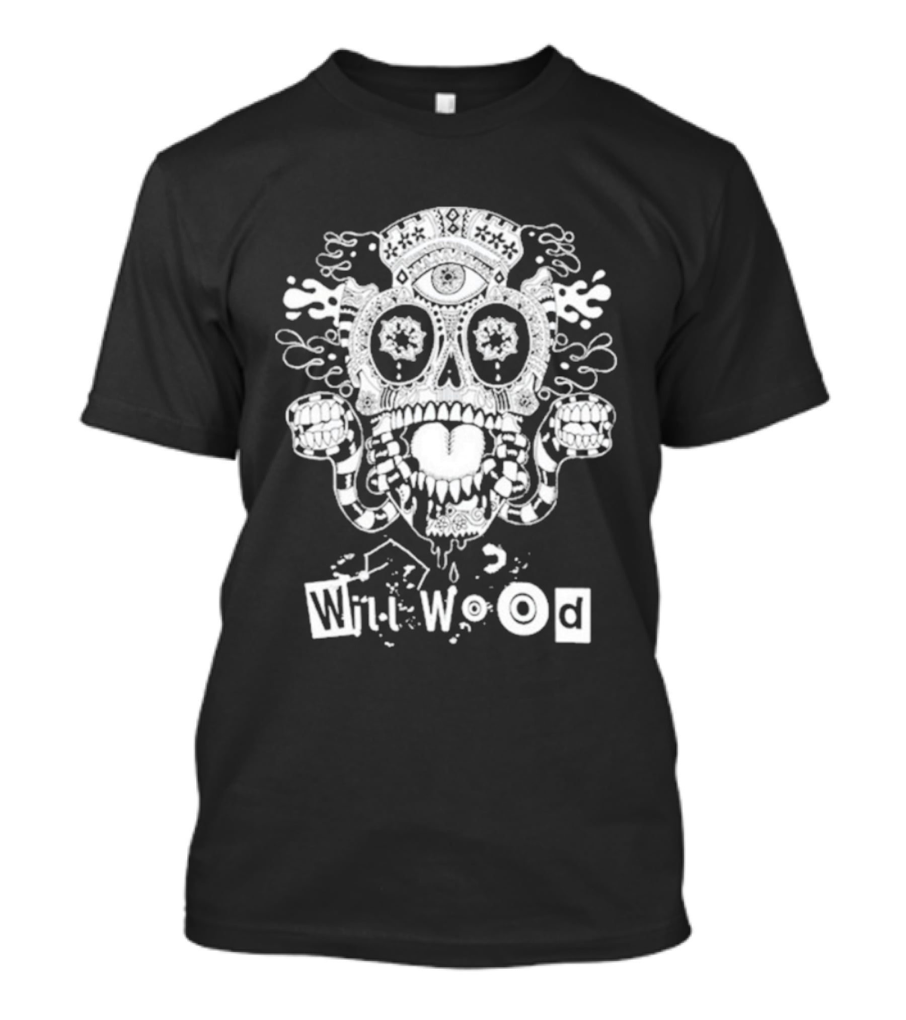 Will Wood Skull Musical Elements T-Shirt