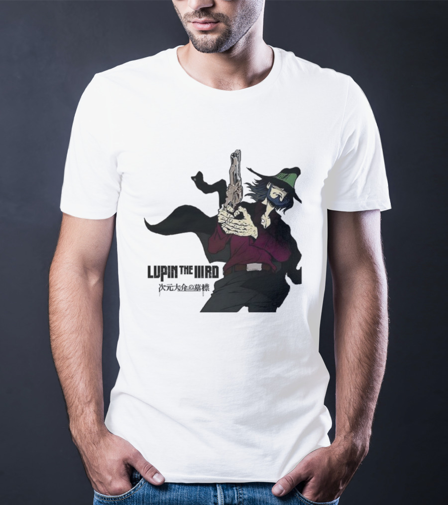 Lupin The IIIRd Jigen Green Hat Gun Stance T-Shirt