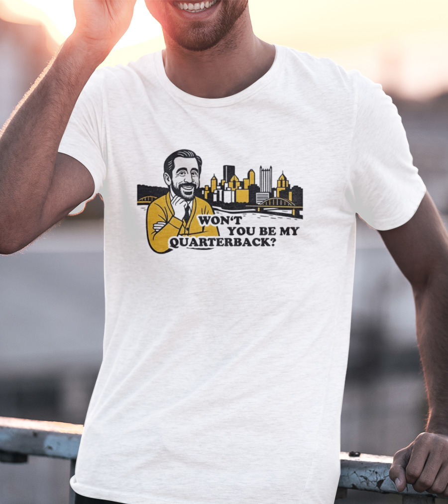 Aaron Rodgers Mister Rodgers Steelers Quarterback Won’t You Be My Neighbor T-Shirt