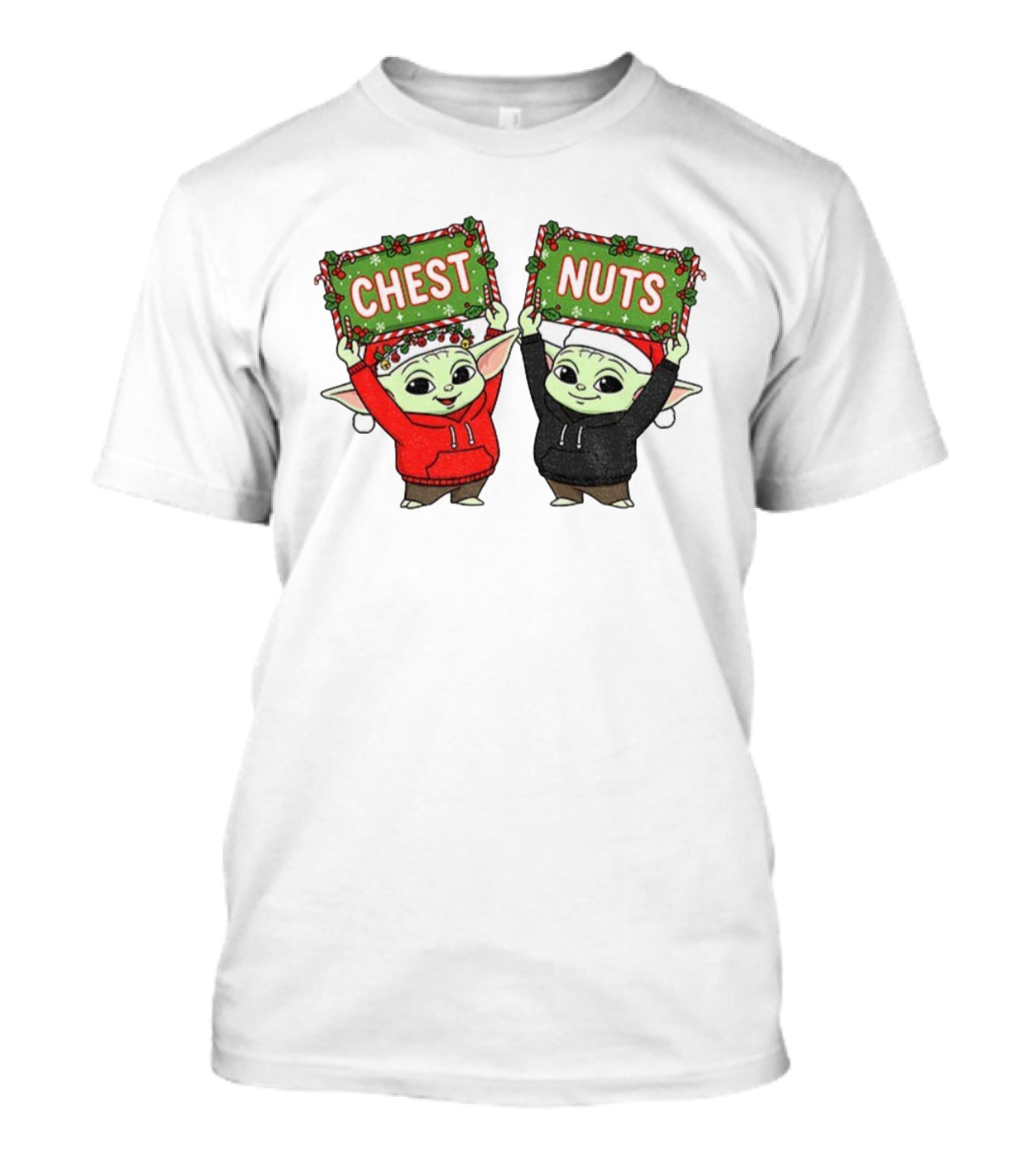 Baby Yoda Chest Nuts Christmas Holiday FDT T-Shirt