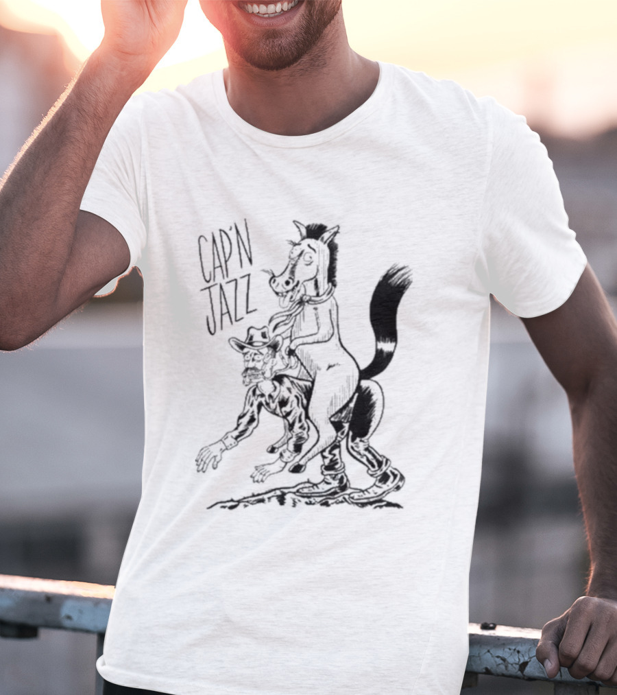 Cap’n Jazz Horse Sketch Illustration T-Shirt