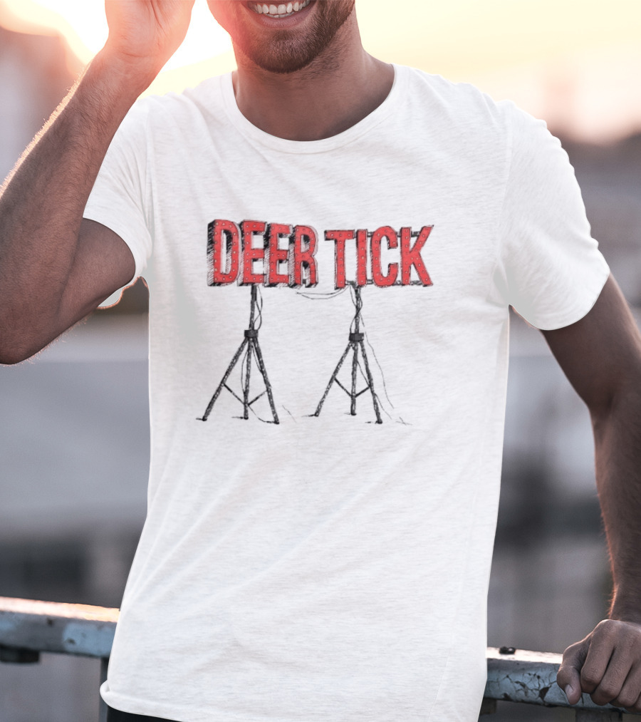 DEER TICK Red Neon Lights On Tripod Stands T-Shirt
