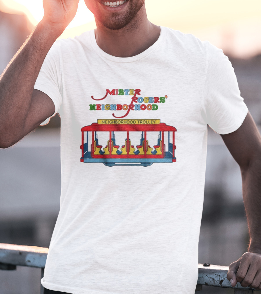 Mister Rogers' Neighborhood Neighborhood Trolley Red Blue Trolley T-Shirt