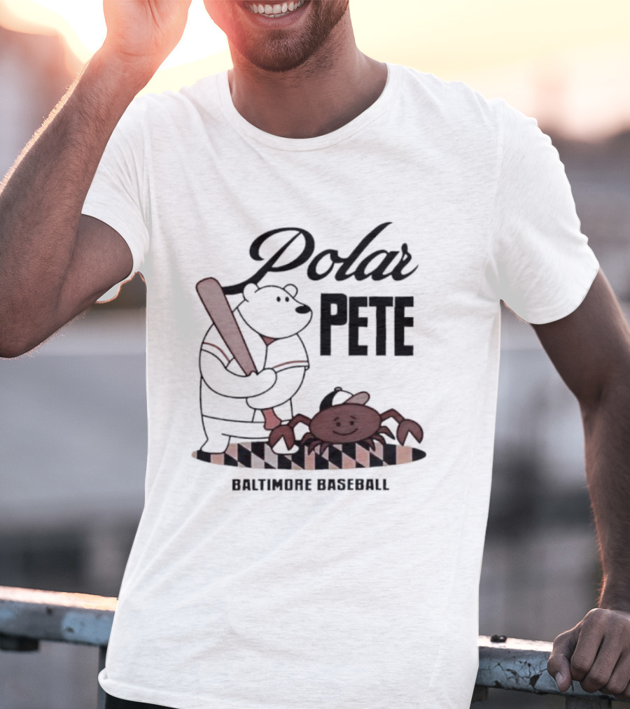 Polar Pete Alonso Baltimore Orioles Bear Crab Baseball T-Shirt