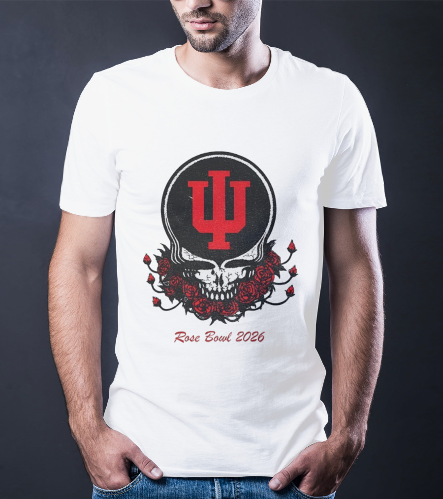 Indiana Hoosiers Skull Roses Grateful Dead Rose Bowl 2026 T-Shirt